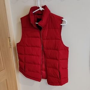 Talbots Vibrant Red Puffer Vest